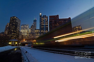 Wall Art - Photograph - Chicago Train Blur by Sven Brogren