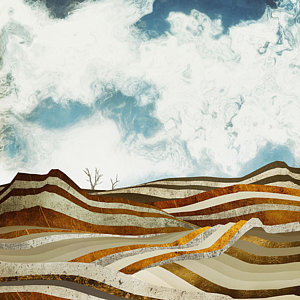 Abstract Landscape Wall Art - Digital Art - Desert Calm by Spacefrog Designs