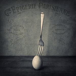 Wall Art - Photograph - Egg And Fork by Ian Barber