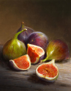Still Life Wall Art - Painting - Figs by Robert Papp