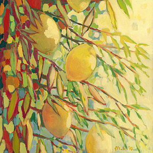 Impressionism Wall Art - Painting - Four Lemons by Jennifer Lommers