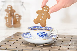Wall Art - Photograph - Gingerbread In Teacup by Amanda Elwell