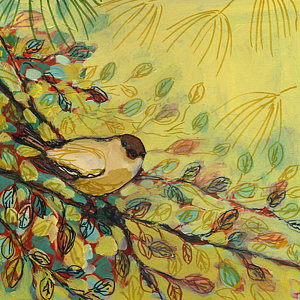 Impressionism Wall Art - Painting - Goldfinch Waiting by Jennifer Lommers