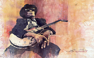 Wall Art - Painting - Jazz John Lee Hooker by Yuriy Shevchuk