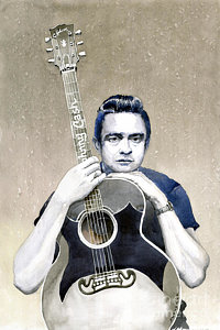 Wall Art - Painting - Johnny Cash by Yuriy Shevchuk