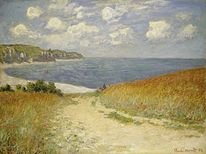 Impressionism Wall Art - Painting - Path In The Wheat At Pourville by Claude Monet