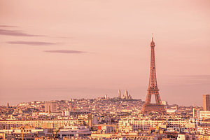 Paris Skyline Wall Art - Photograph - Pink Hour by Delphimages Photo Creations
