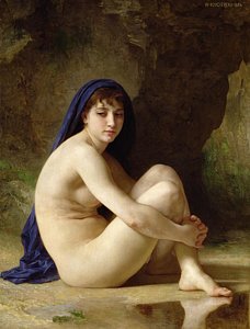 Wall Art - Painting - Seated Nude by William Adolphe Bouguereau