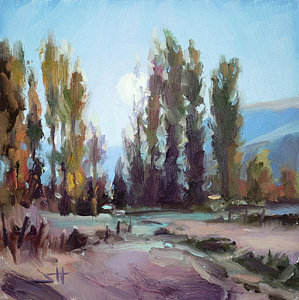 Impressionism Wall Art - Painting - September Moon by Steve Henderson