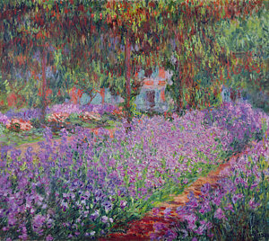 Impressionism Wall Art - Painting - The Artists Garden At Giverny by Claude Monet