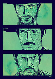 Wall Art - Drawing - The Good The Bad And The Ugly by Giuseppe Cristiano