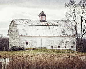 Wall Art - Photograph - The Pond Barn - Rustic Barn Landscape by Lisa Russo