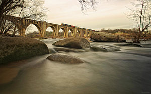 Wall Art - Photograph - Train Over James River by Tom Lynch Photography LLC