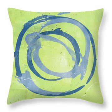Green Blue Throw Pillow