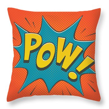 Comic Pow Throw Pillow
