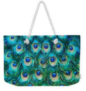 Peacock Feathers Weekender Tote Bag by Nikki Marie Smith