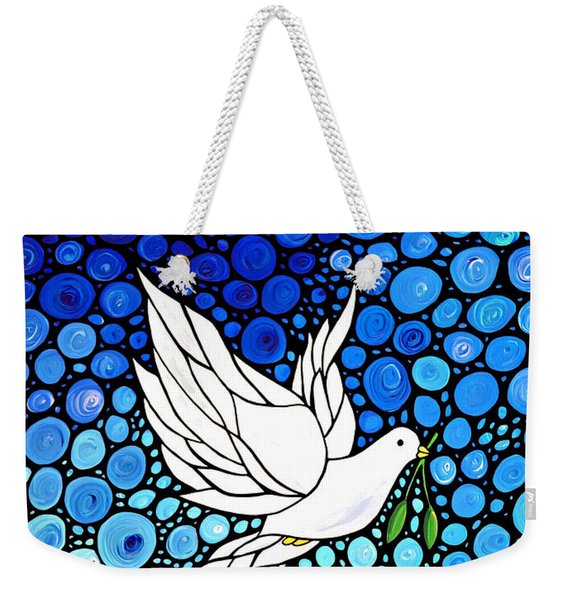 Peaceful Journey - White Dove Peace Art Weekender Tote Bag