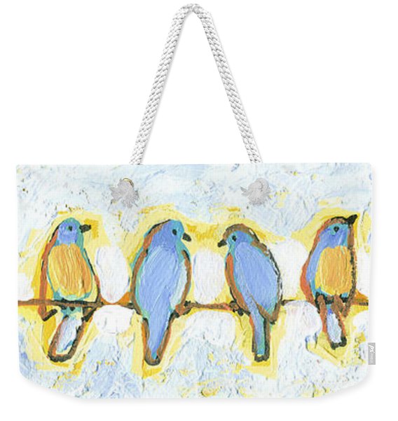 Eight Little Bluebirds Weekender Tote Bag
