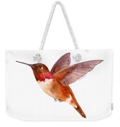 Rufous Hummingbird Weekender Tote Bag by Amy Kirkpatrick
