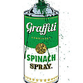 Graffiti Spinach Spray Can by Gary Grayson