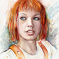 Leeloo Portrait MULTIPASS The Fifth Element by Olga Shvartsur