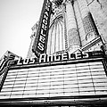 Los Angeles Theatre Sign in Black and White by Paul Velgos