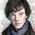 Sherlock Holmes Portrait Benedict Cumberbatch by Olga Shvartsur