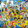 70 illustrated Beatles' song titles by Ron Magnes