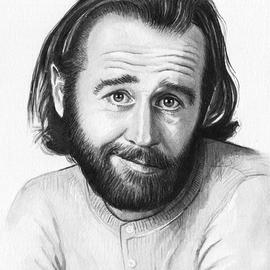 George Carlin Portrait by Olga Shvartsur