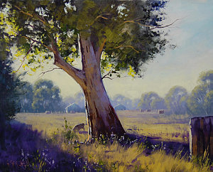 Wall Art - Painting - Afternoon Light Grazing by Graham Gercken