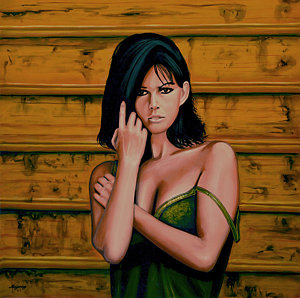 Wall Art - Painting - Claudia Cardinale Painting by Paul Meijering