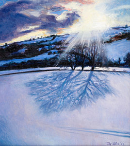 Wall Art - Painting - Snow Shadows by Tilly Willis