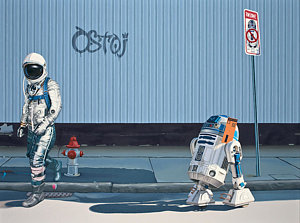 Science Fiction Wall Art - Painting - The Parking Ticket by Scott Listfield