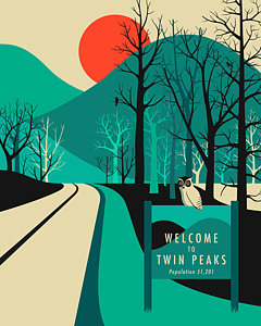 Wall Art - Digital Art - Twin Peaks Travel Poster by Jazzberry Blue