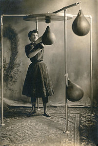 Wall Art - Photograph - Woman Boxing Workout by Underwood Archives