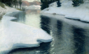 Wall Art - Painting - Spring Thaw by Fritz Thaulow