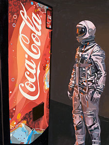 Science Fiction Wall Art - Painting - The Coke Machine by Scott Listfield