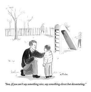 Wall Art - Drawing - A Father Encourages His Son At The Playground by Emily Flake