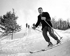 Wall Art - Photograph - A Happy Skier In Vermont by Underwood Archives