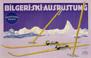 Wall Art - Painting - Advertisement For Skiing In Austria by Carl Kunst
