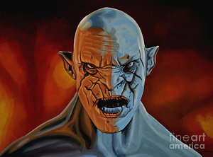 Wall Art - Painting - Azog The Orc Painting by Paul Meijering
