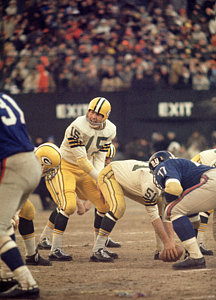 Football Wall Art - Photograph - Bart Starr Calls Out The Snap by Retro Images Archive