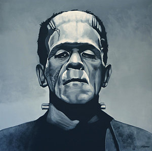 Wall Art - Painting - Boris Karloff As Frankenstein  by Paul Meijering