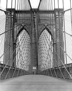 Wall Art - Photograph - Brooklyn Bridge Promenade by Underwood Archives