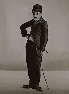 Wall Art - Painting - Charlie Chaplin Painting by Paul Meijering