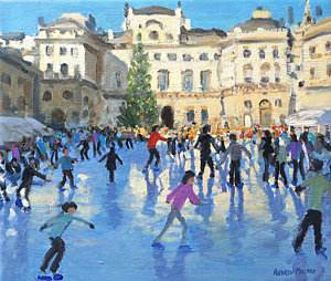 Wall Art - Painting - Christmas Somerset House by Andrew Macara