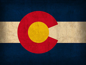 Wall Art - Mixed Media - Colorado State Flag Art On Worn Canvas by Design Turnpike
