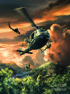 Wall Art - Painting - Descent Into The A Shau Valley by Randy Green