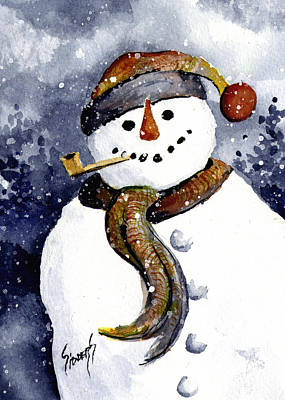 Wall Art - Painting - Franci's Snowman by Sam Sidders