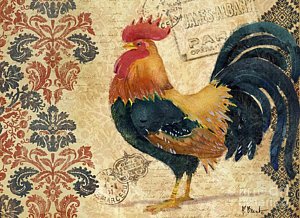 Wall Art - Painting - Gourmet Rooster Horizontal by Paul Brent